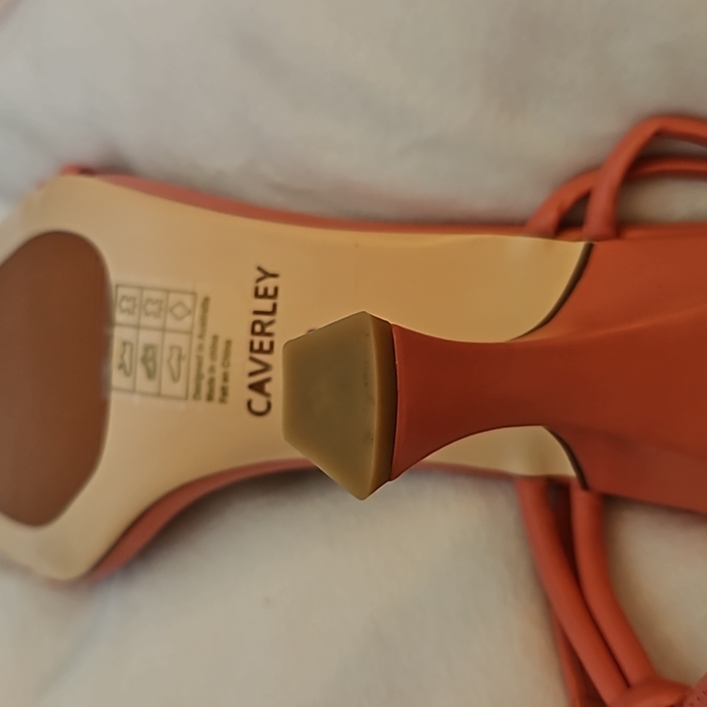 CAVERLEY Flamingo Pink Kolt Leather Dressy Strappy Slingback Kitten Heels - Picture 8 of 13